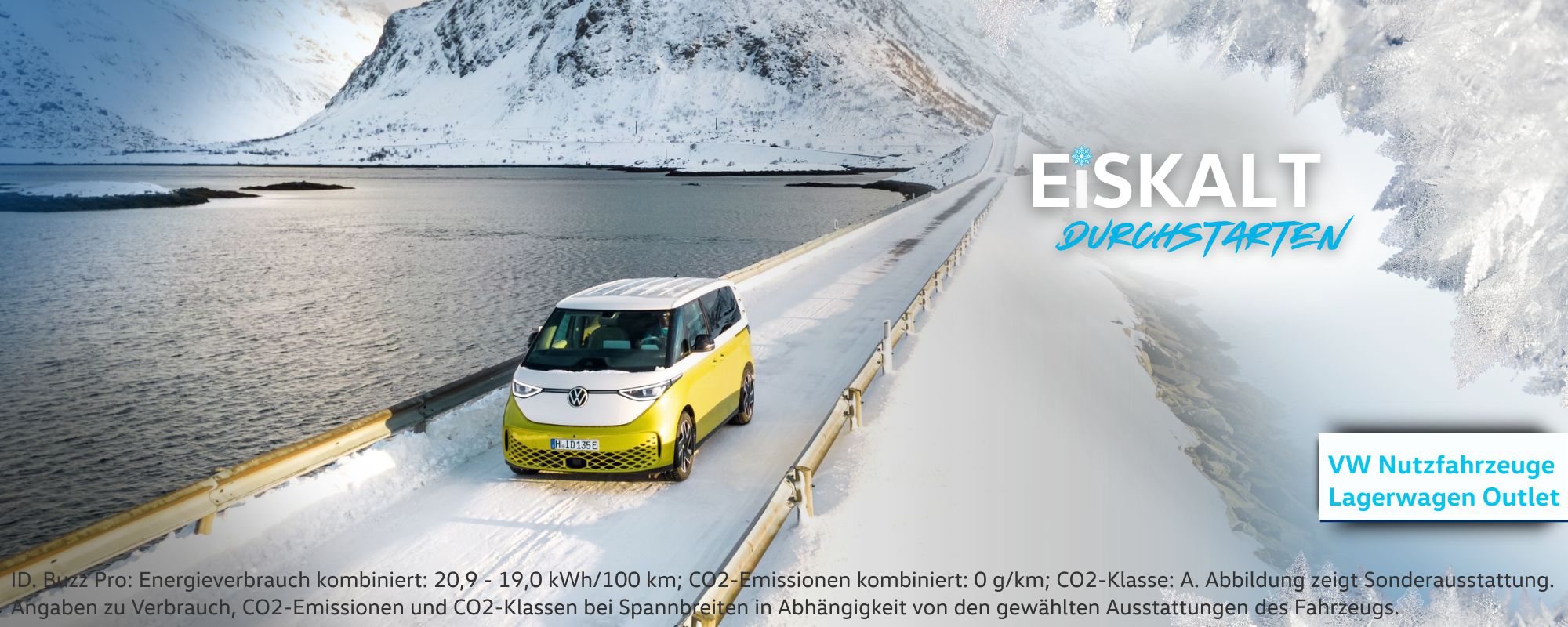 Auto-Müller Hüttenberg, Eiskalt durchstarten VW Nutzfahrzeug Lagerwagen Outlet